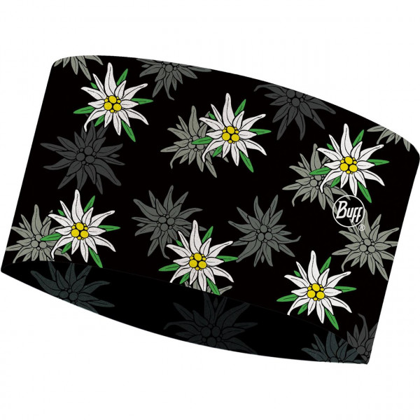 Buff Coolnet Uv Wide Headband - Edelweiss Black