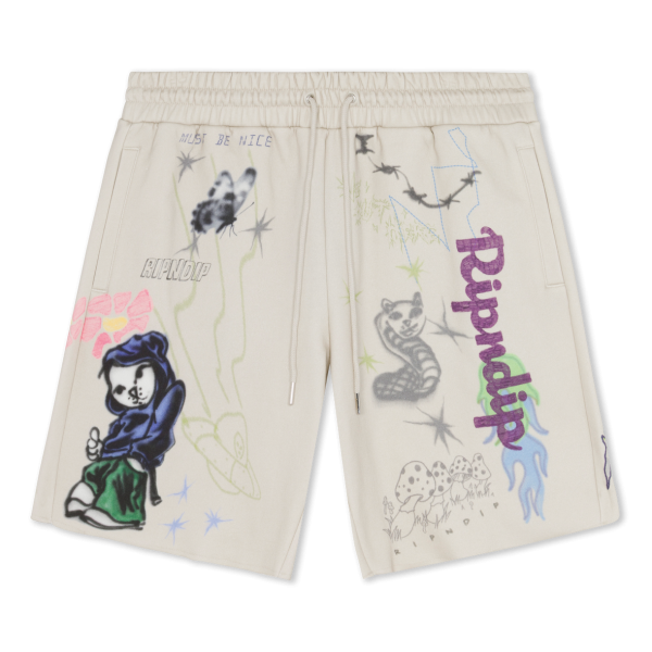 RiPnDiP Goosebumps Raw Edge Sweat Shorts