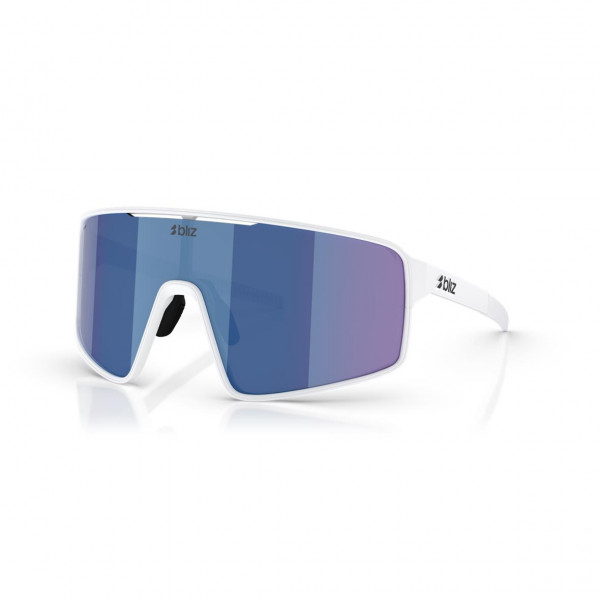 Bliz P001 - Matte White / Blue Mirror