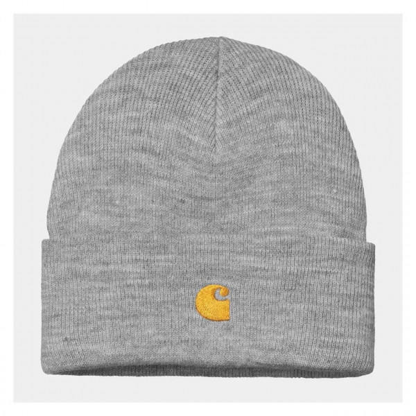 Carhartt WIP Chase Beanie - Grey Heather / Gold