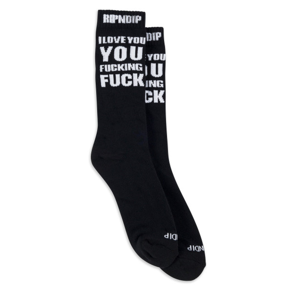 RipNdip Ily Fuckin Fuck Socks - Black