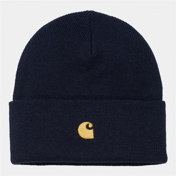 Carhartt WIP Chase Beanie - Dark Navy / Gold