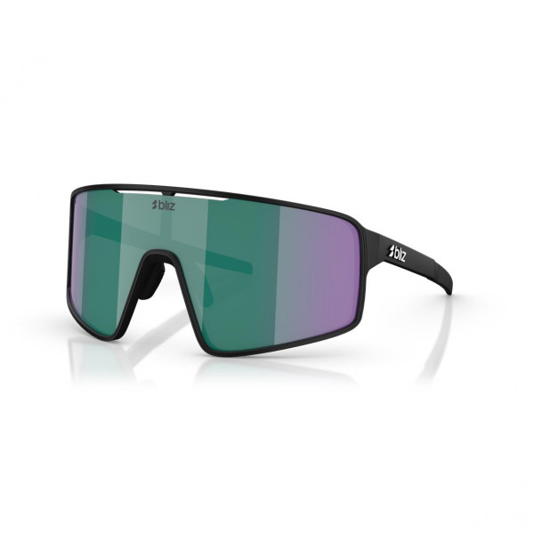 Bliz P001 - Matte Black / Brown w Green Multi Mirror
