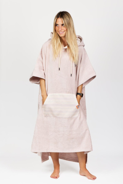After Essentials High End Cotton Poncho - Dusty Rose