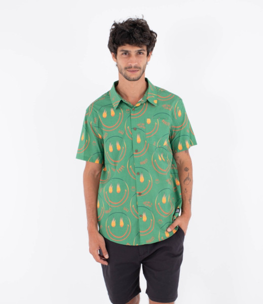 Hurley M Woven Printing Press Happy Face