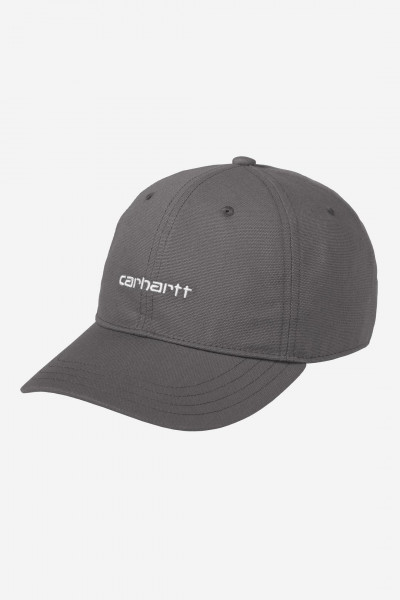 Carhartt WIP Canvas Script Cap - Porphyry / White