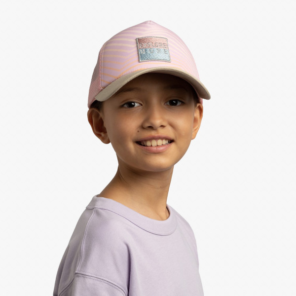 Buff Trucker Youth Cap - Katsy Orchid