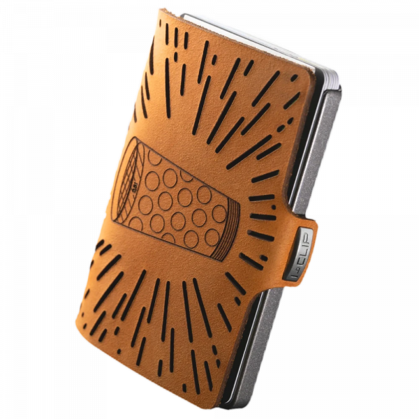 I-CLIP Original Silver Dubbeglas Dubbe Graviert - Caramel