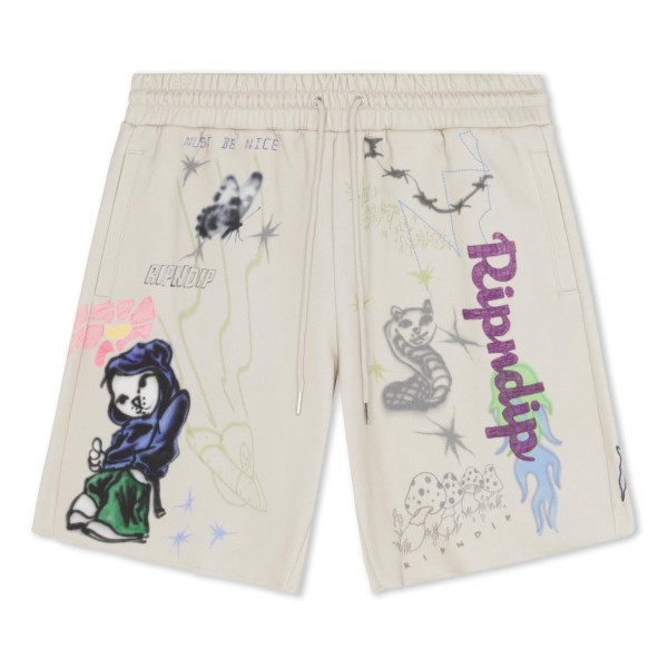 RiPnDiP Goosebumps Raw Edge Sweat Shorts