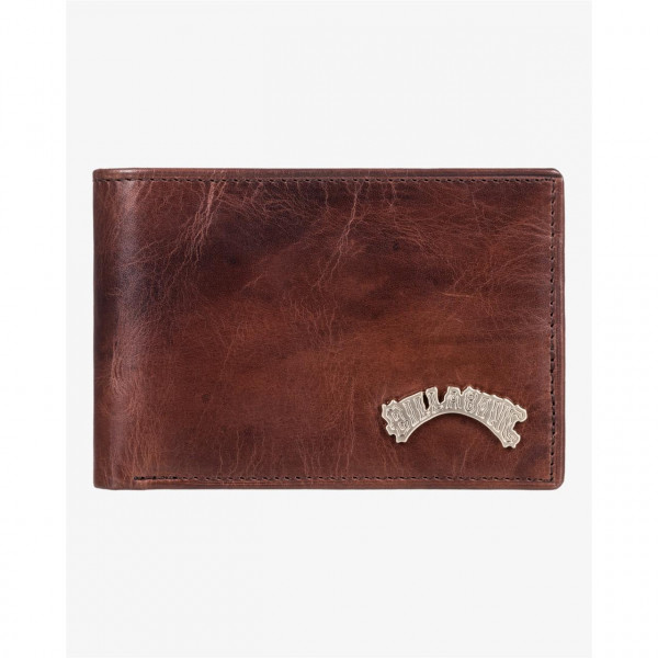 Billabong Arch Leather Wallet - Chocolate