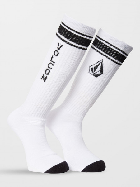 Volcom High Stripe Sock Pr - White
