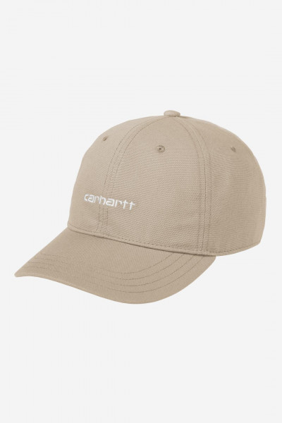 Carhartt WIP Canvas Script Cap - Fleur de Sel / White