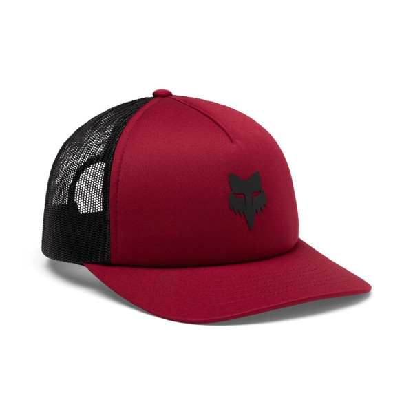 Fox W Boundary Trucker Hat - Cabernet