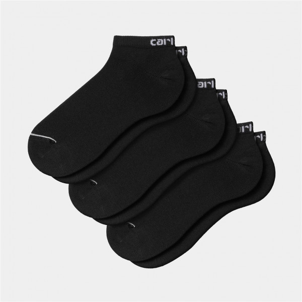 Carhartt WIP Script Sneakers Socks 3pck - Black / White