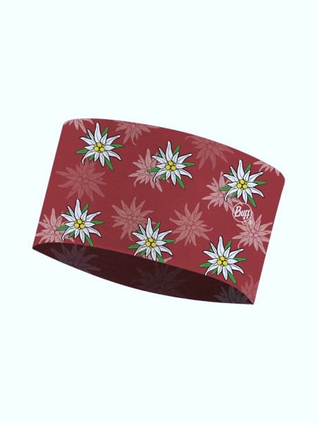 Buff Coolnet Uv Wide Headband - Edelweiss Maroon