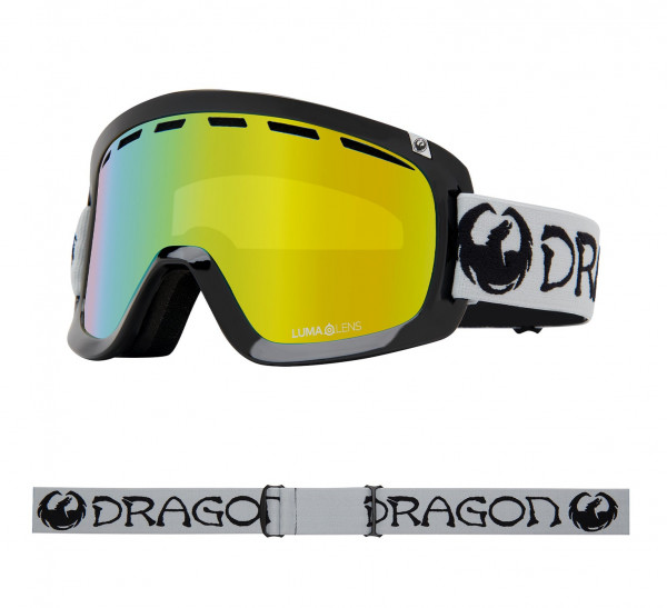 Dragon D1 OTG Bonus 2 - Black/Lumalens Gold Ionized &amp; Lumalens Light Rose Lens