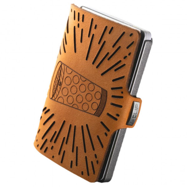 I-CLIP Original Silver Dubbeglas Dubbe Graviert - Caramel