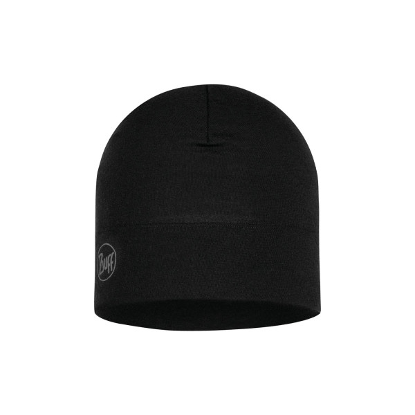 Buff Merino Midweight Beanie - Solid Black