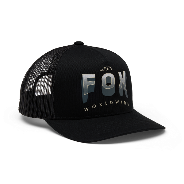 Fox Block Mesh Trucker Hat - Black