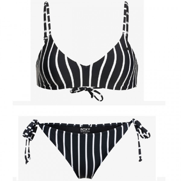 Roxy Beach Classics Athletic Triangle Top &amp; Tie Side Bottom Set