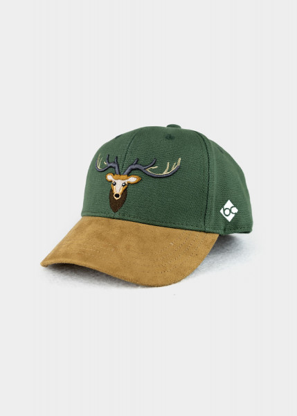 Bavarian Caps Waldhirsch Kindercap Curved - Dunkelgrün